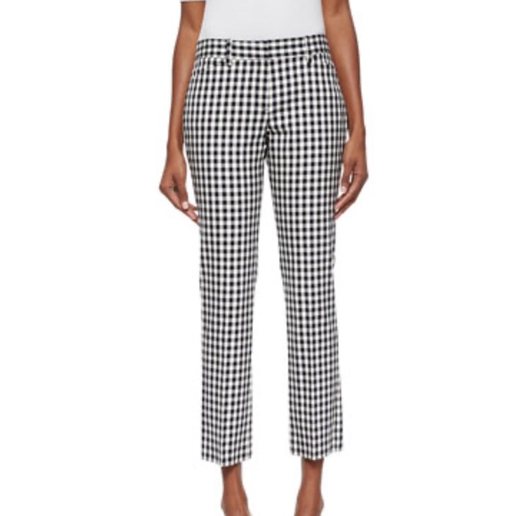 theory barnet check izelle s pant trouser gingham size 6 new with tags - Picture 3 of 6